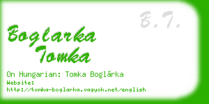 boglarka tomka business card