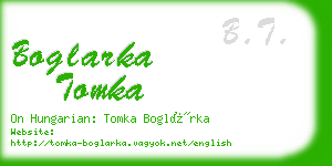 boglarka tomka business card